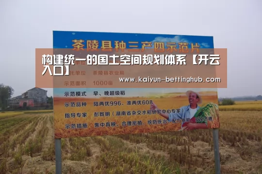 构建统一的国土空间规划体系【开云入口】(图1) 开云赛事
